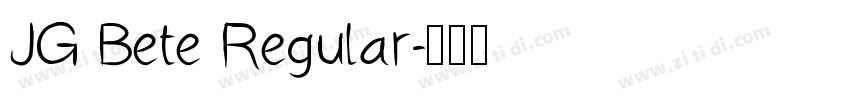 JG Bete Regular字体转换